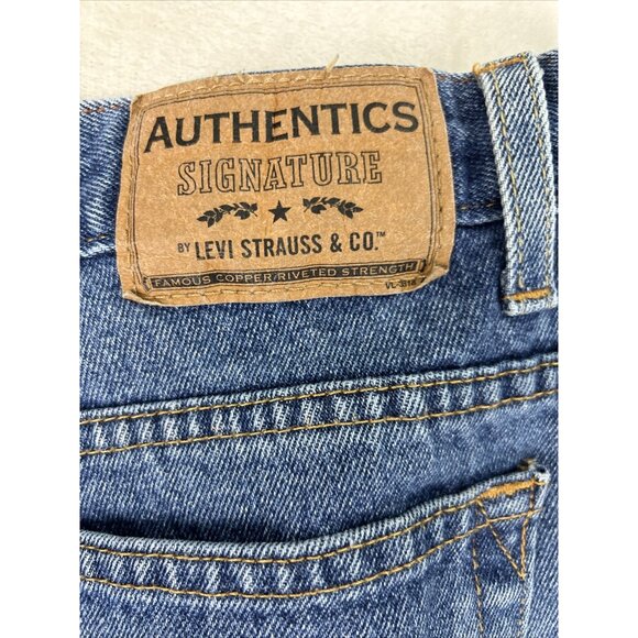 Men's Levi Strauss & Co Signature Authentics Loose Fit Blue Jeans Size 33 X 30 - Picture 7 of 10